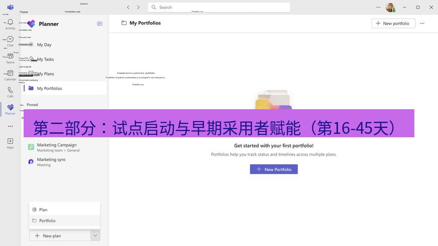 teams官网 第二部分：试点启动与早期采用者赋能（第16-45天）